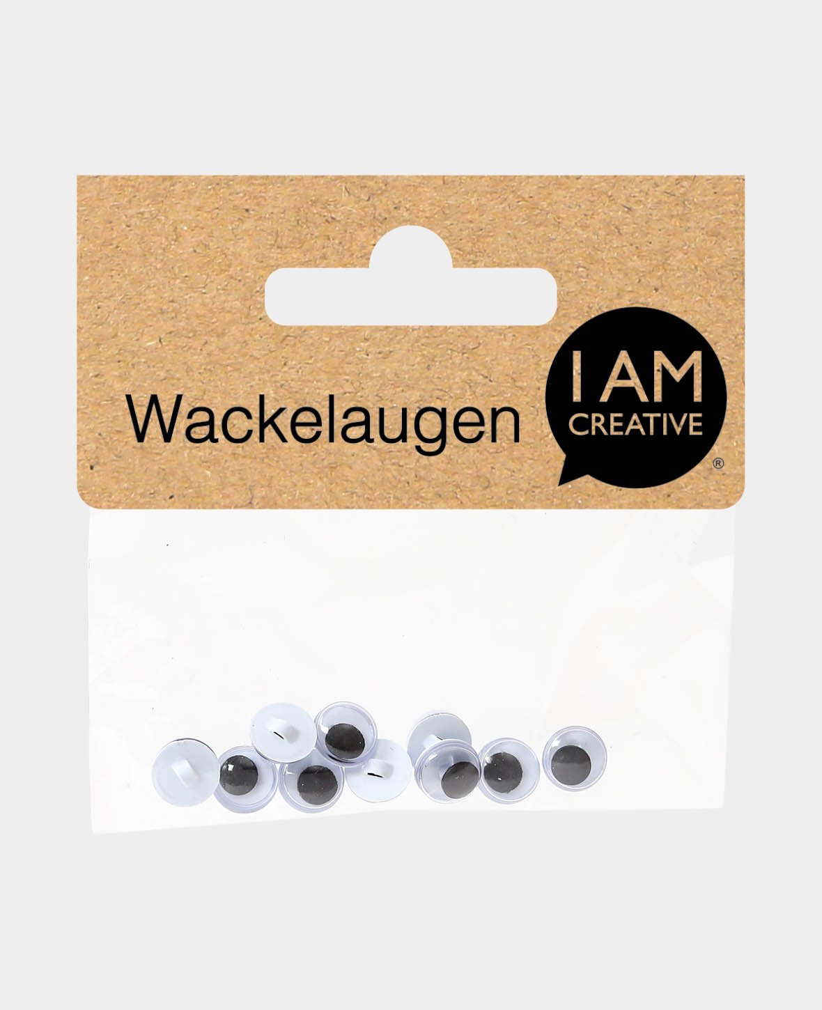 Wackelaugen mit Öse, ø 8 mm, 10 Stk.