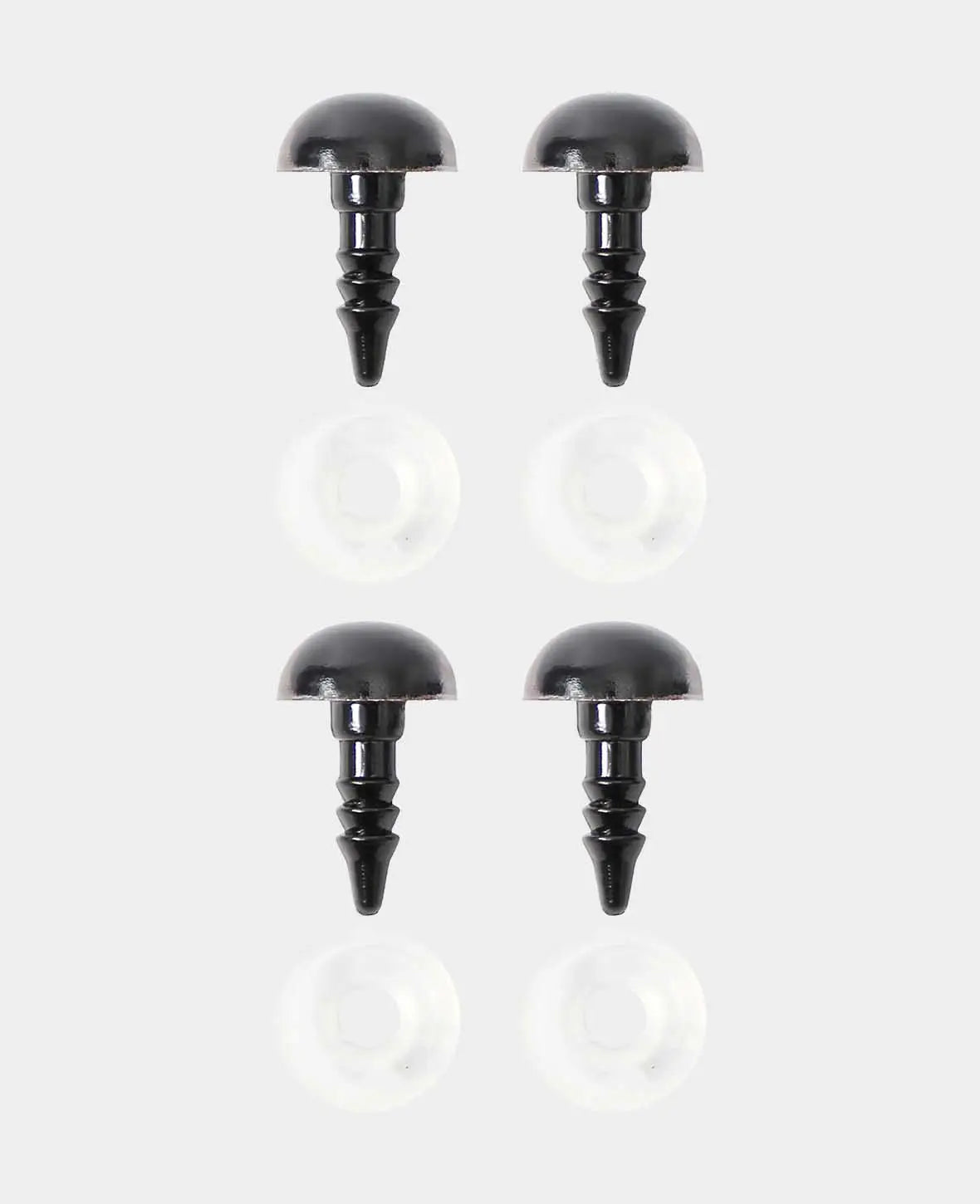 Sicherheitsaugen mit Verschluss, ca. ø 10 mm, Braun, 4 Stk.