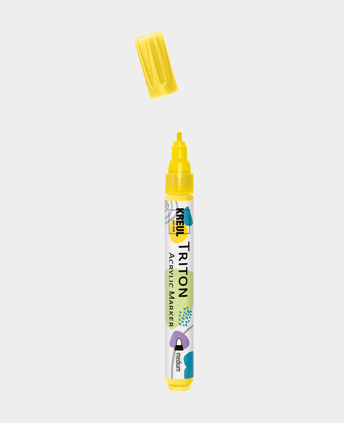 KREUL Triton Marker Medium, Jaune véritable clair