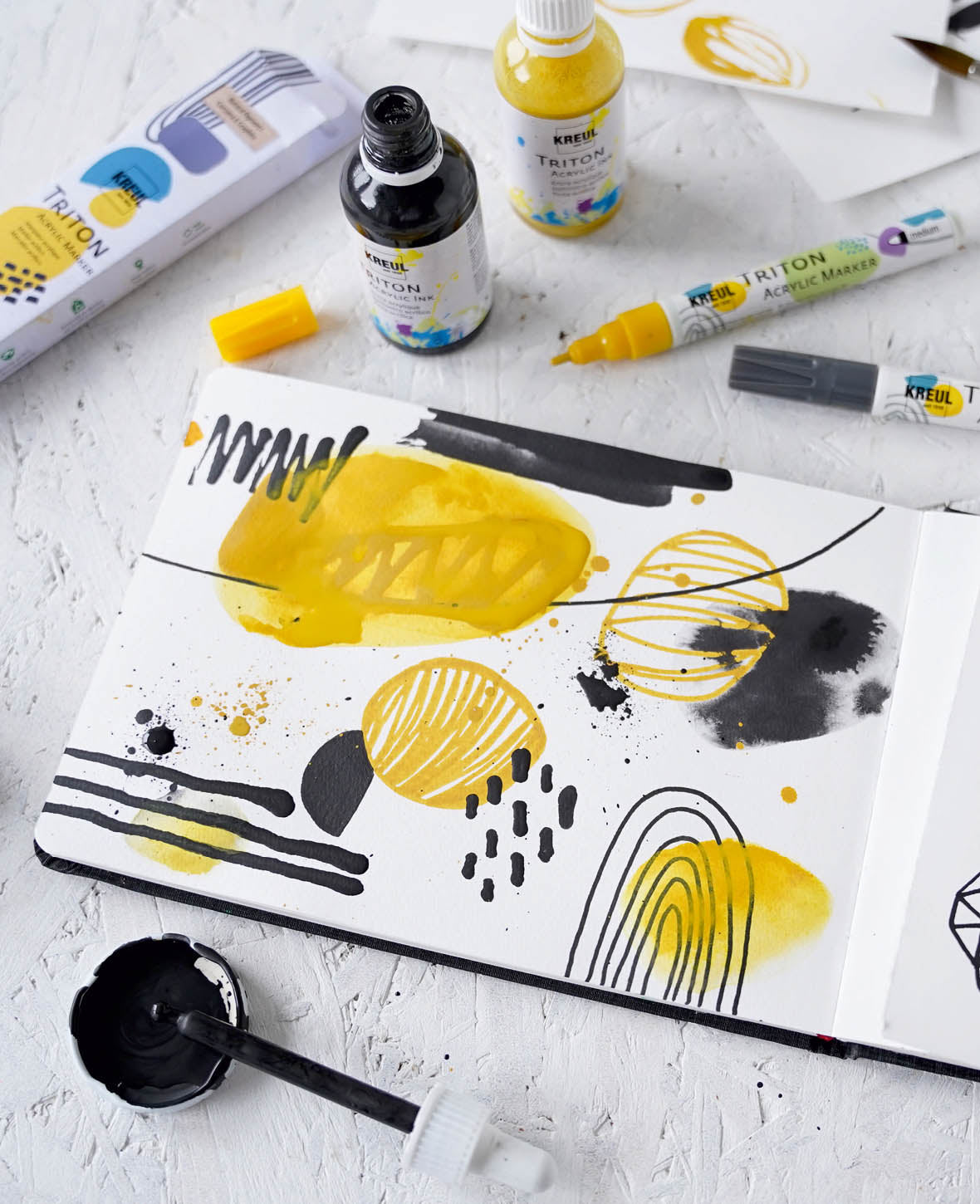 KREUL Triton Acrylic Marker medium 2er Set Natural Pigments