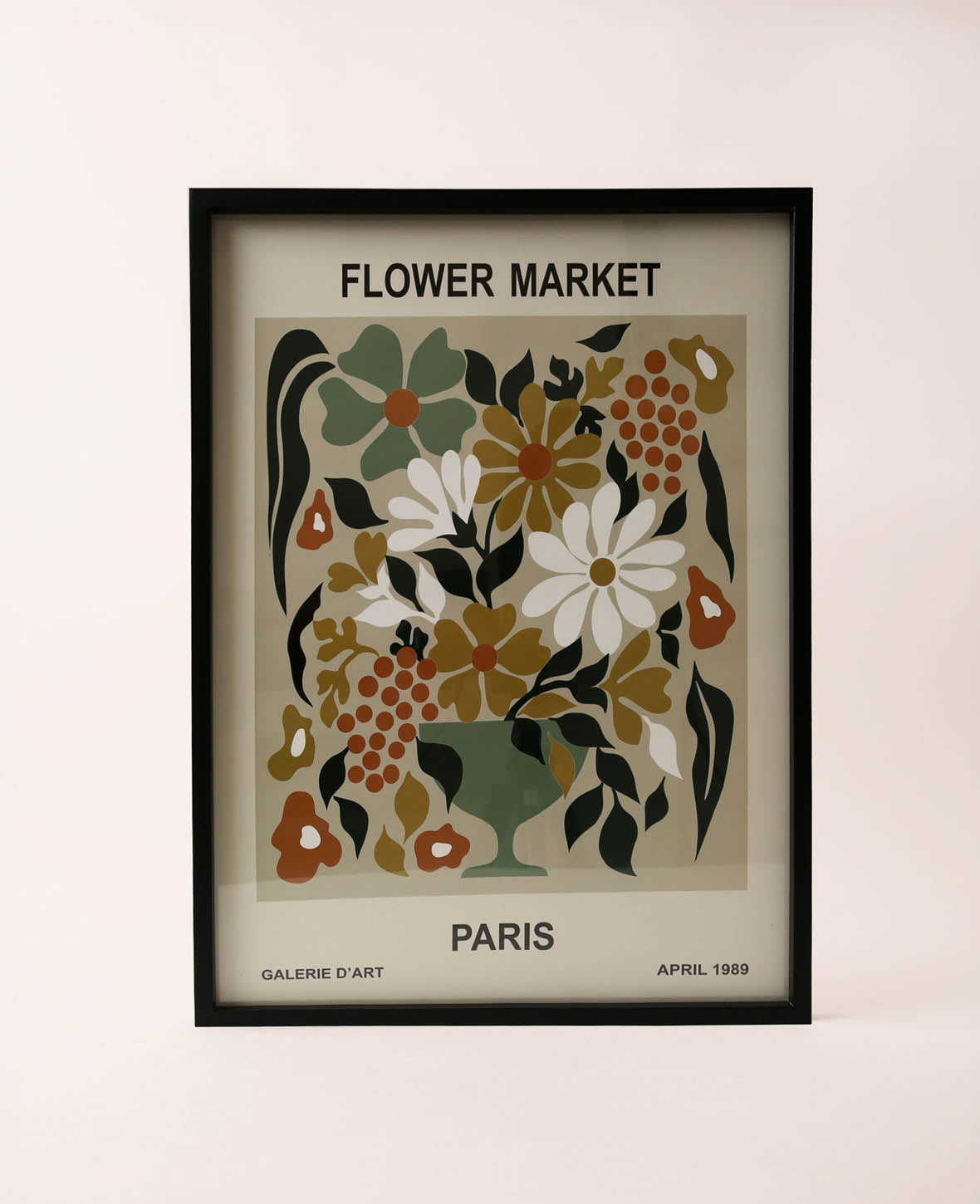 Affiche marché aux fleurs Paris