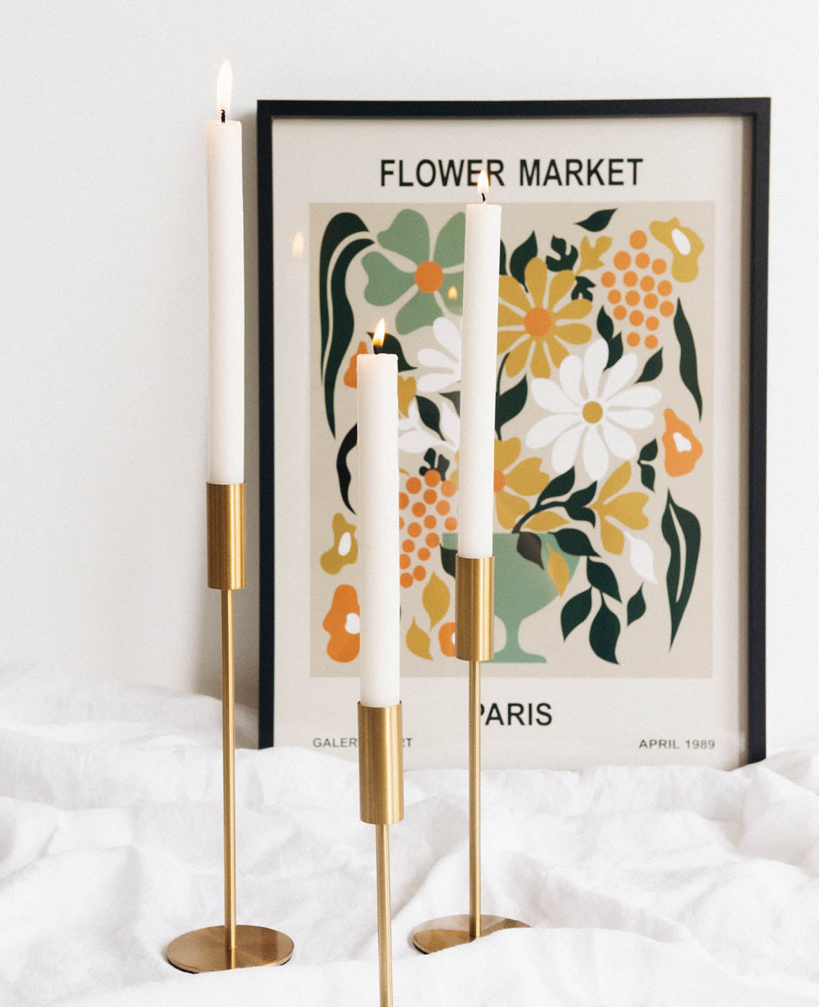 Affiche marché aux fleurs Paris