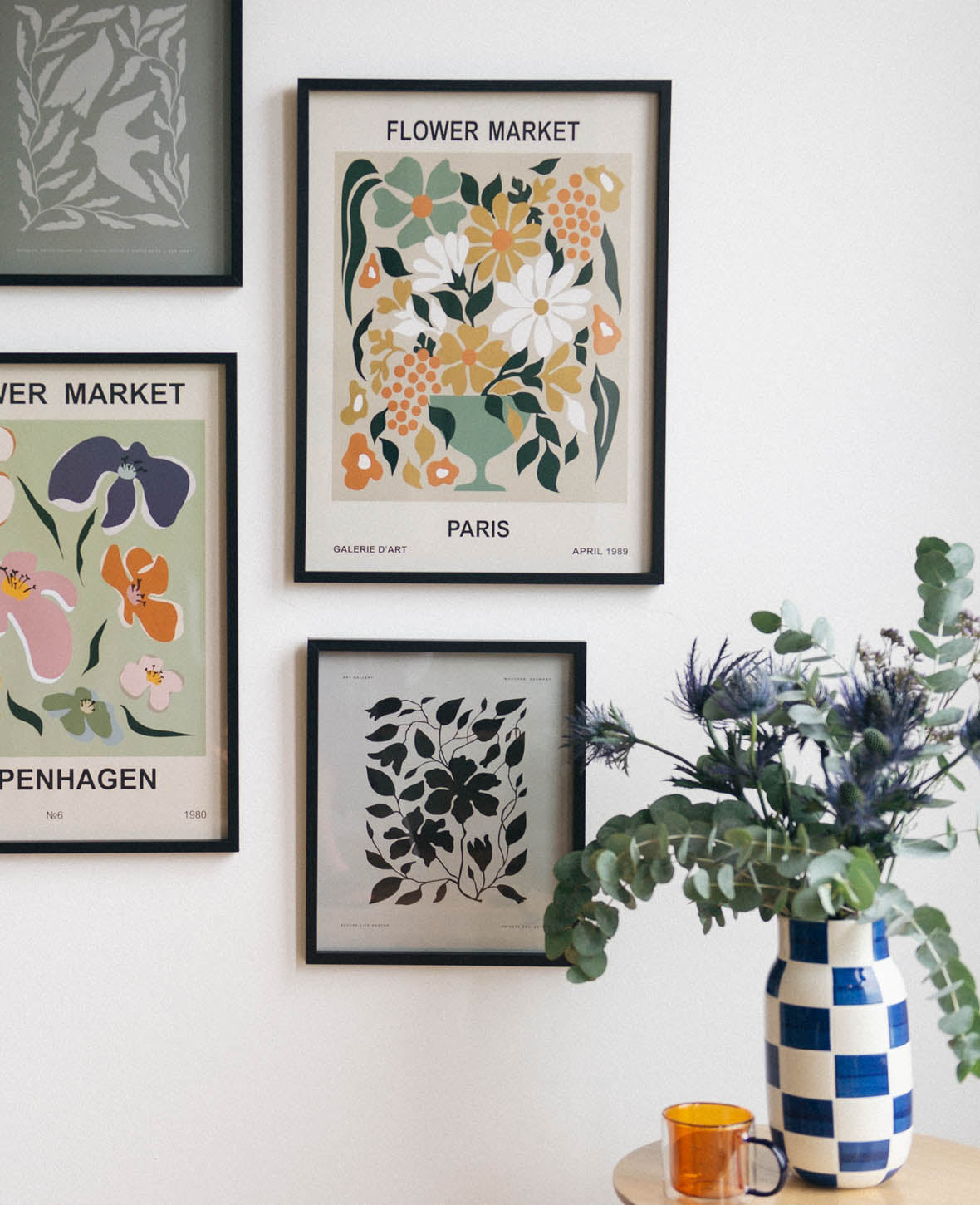 Affiche marché aux fleurs Paris