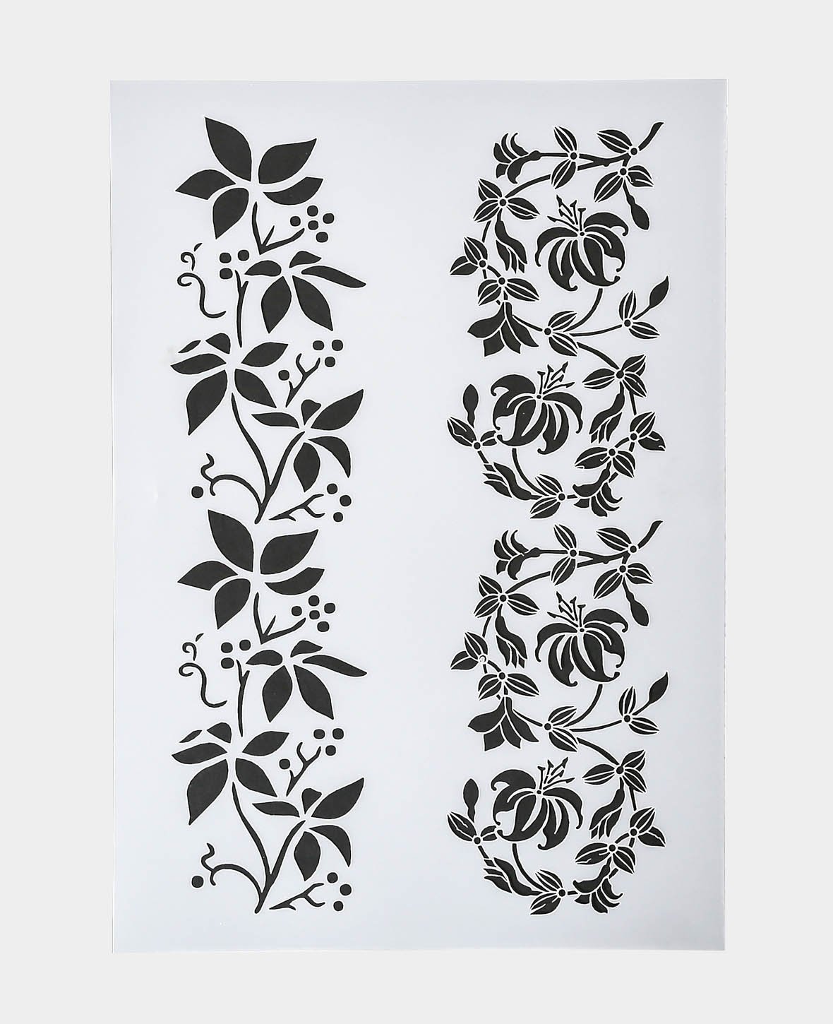 Pochoir Fleurs sauvages, 210 x 297 mm (A4), Blanc translucide