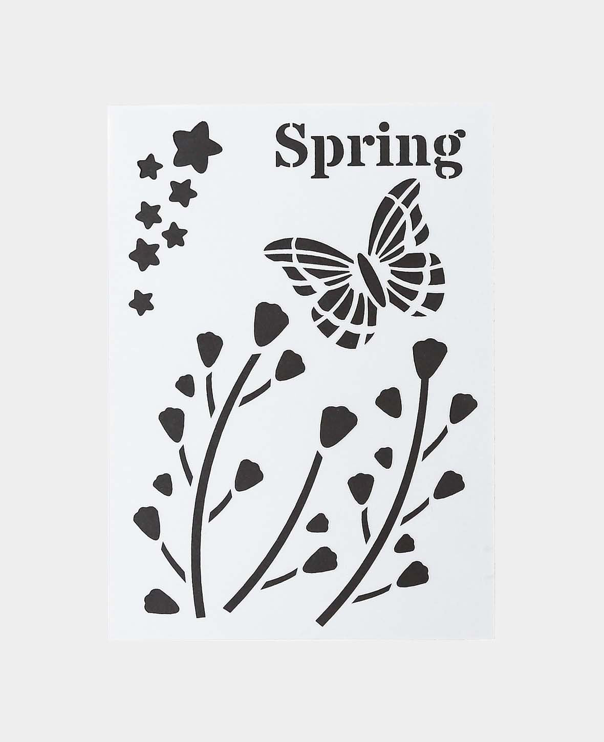 Pochoir Printemps, 148 x 210 mm (A5), Blanc translucide