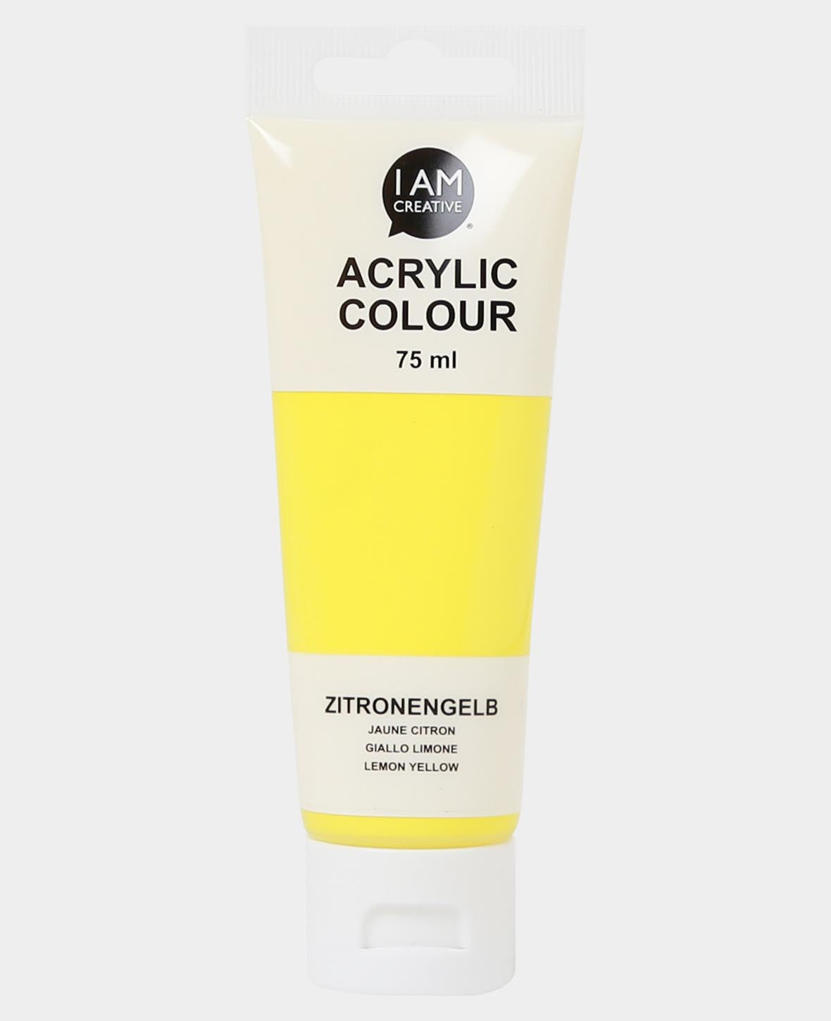 Peinture acrylique, jaune citron, 75 ml