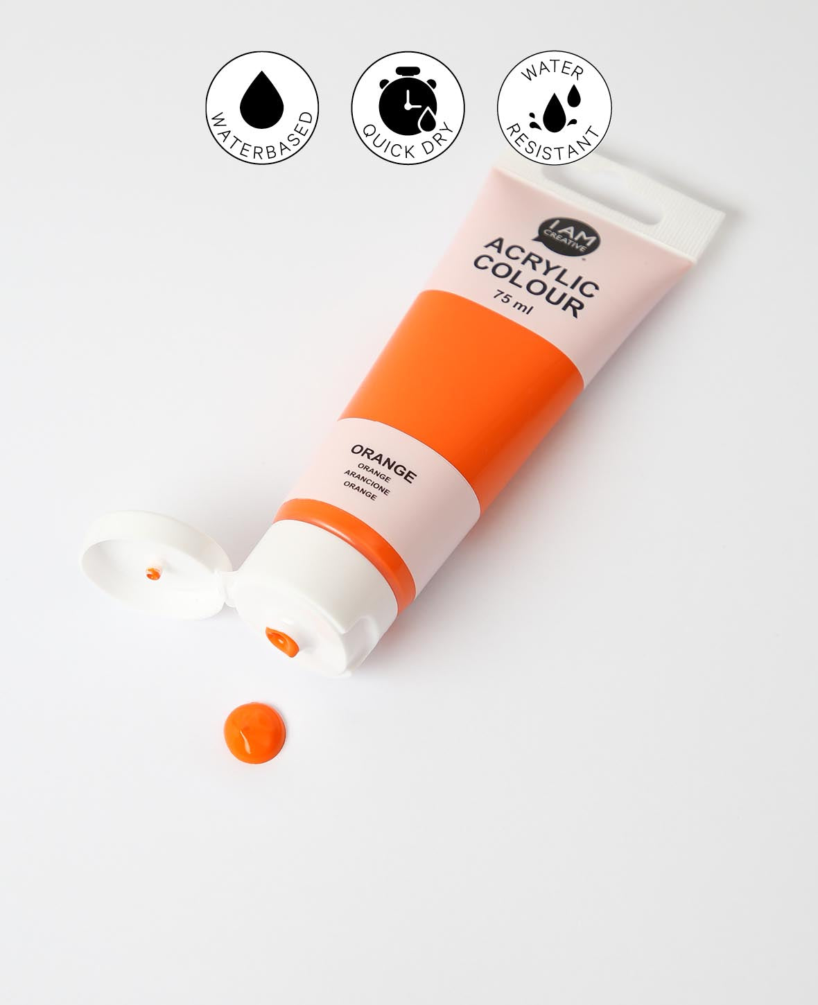 Peinture acrylique, Orange, 75 ml