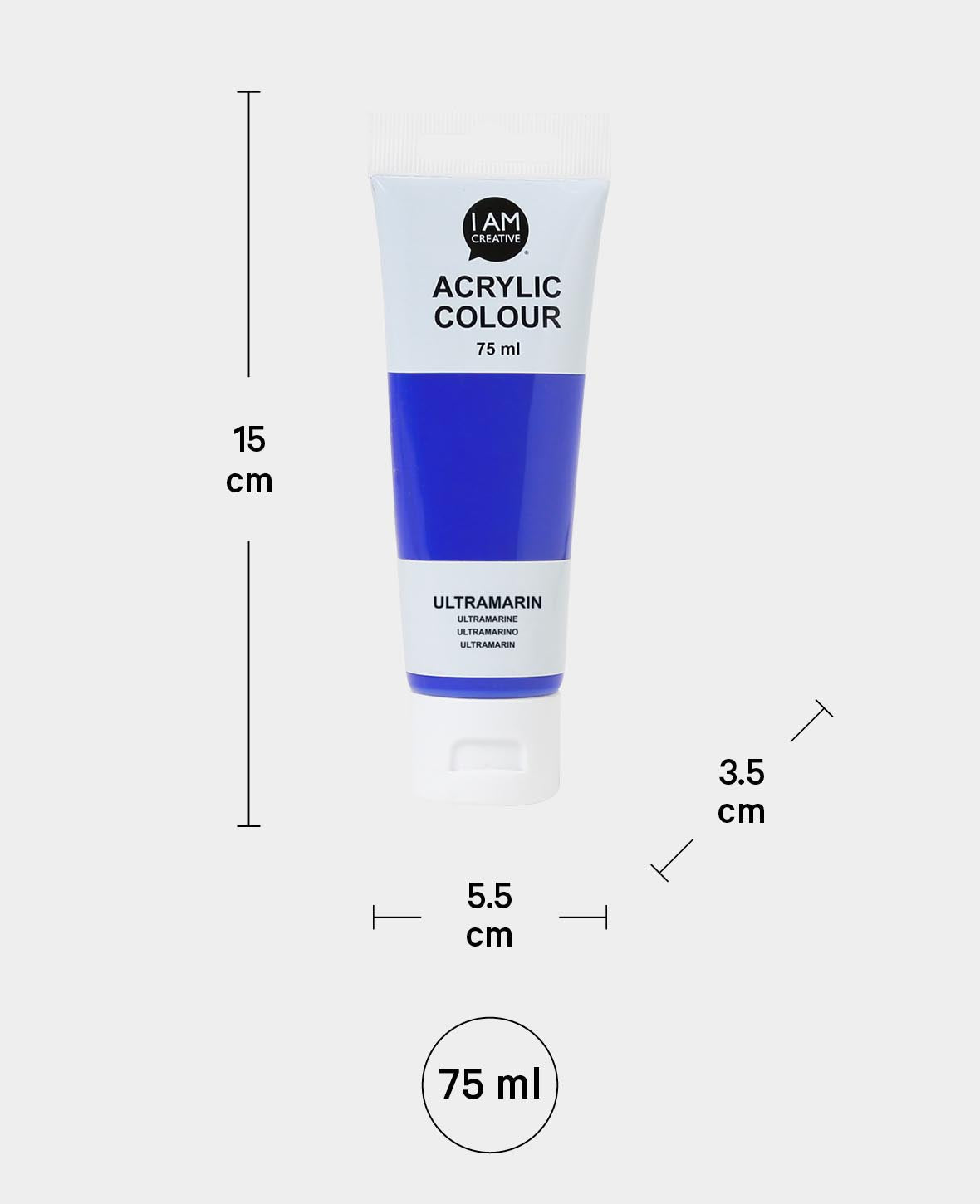Acrylfarbe, Ultramarinblau, 75 ml