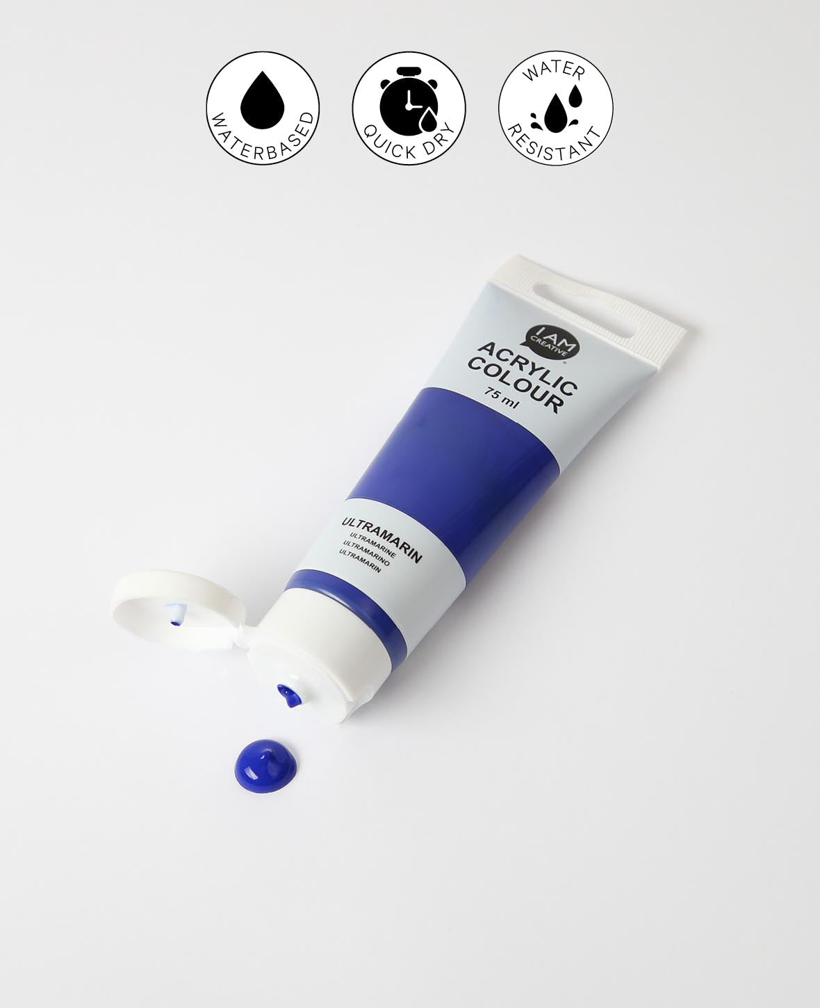 Acrylfarbe, Ultramarinblau, 75 ml