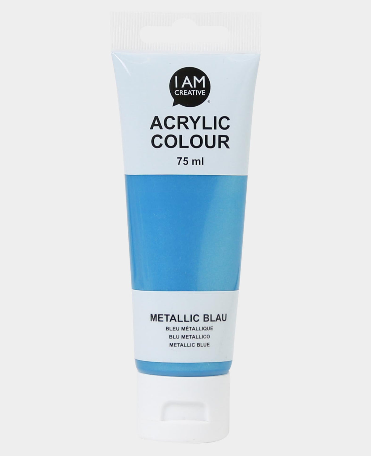Peinture acrylique, bleu métallique, 75 ml