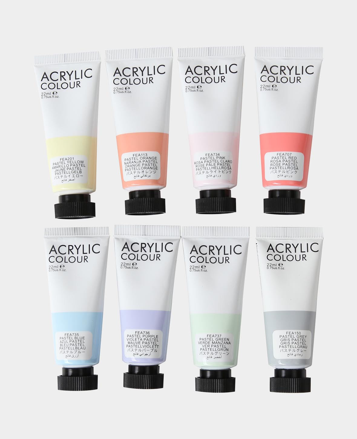 Acrylic Set Pastel, 8 x 22 ml