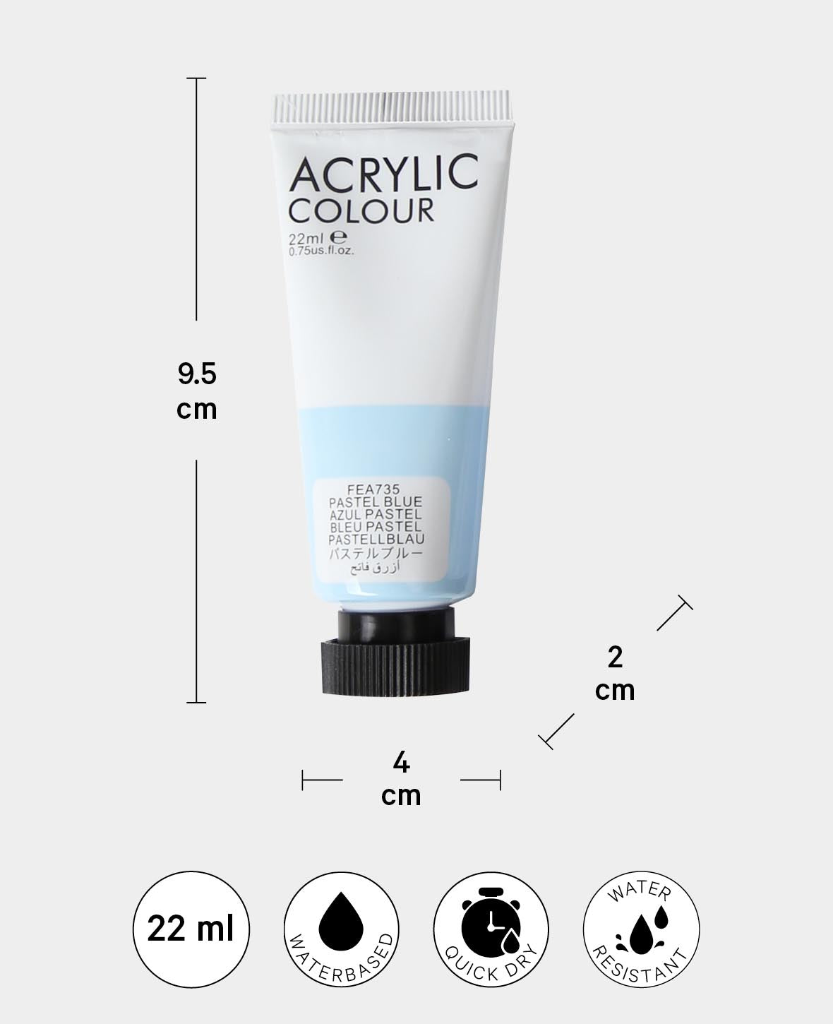 Acrylic Set Pastel, 8 x 22 ml