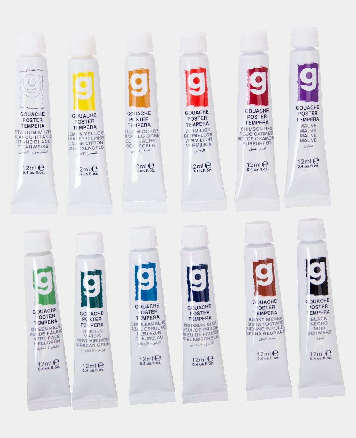 Gouache Set Basic, 12 x 12 ml