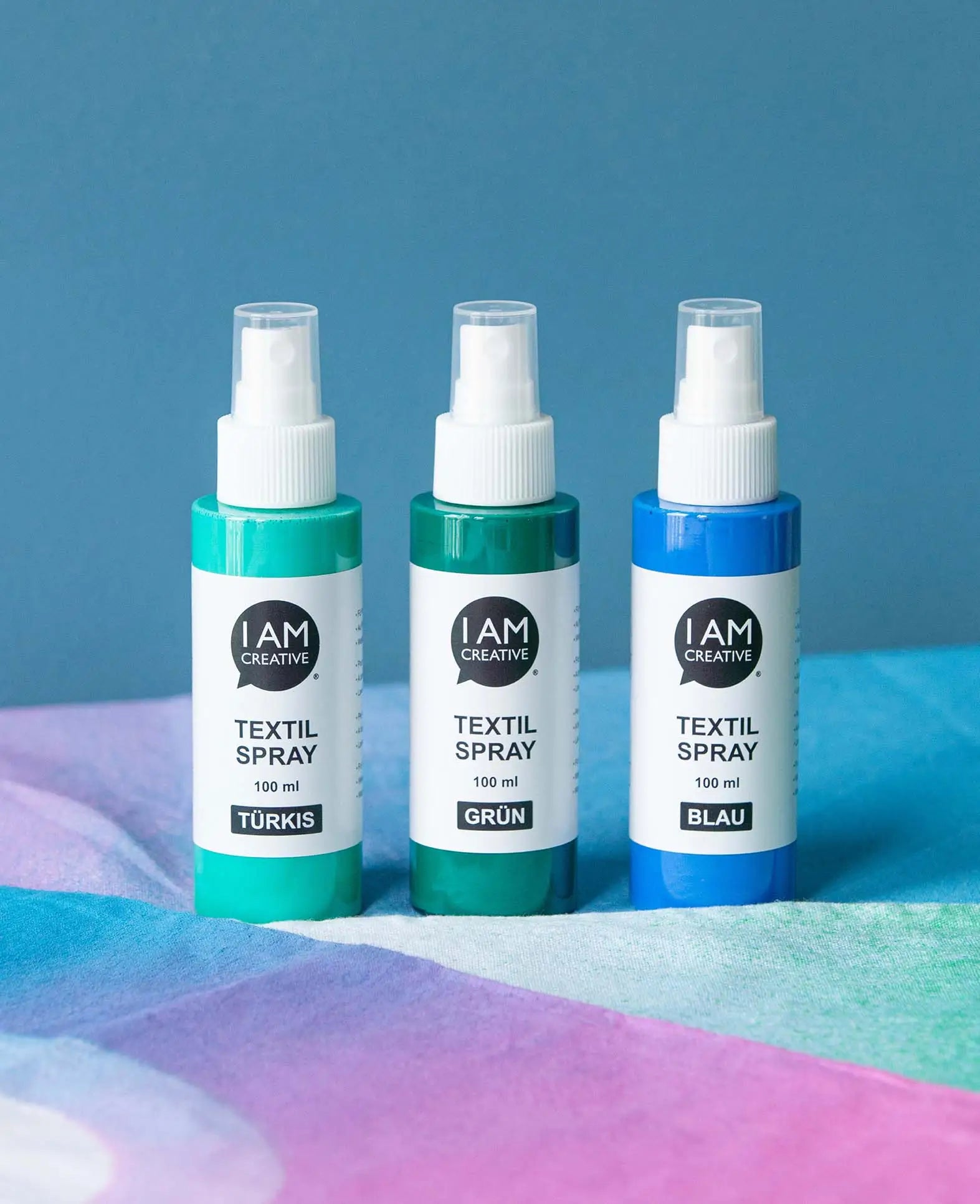 Textilspray Set Ocean, türkis, grün, blau, 100ml, 3 Stk.