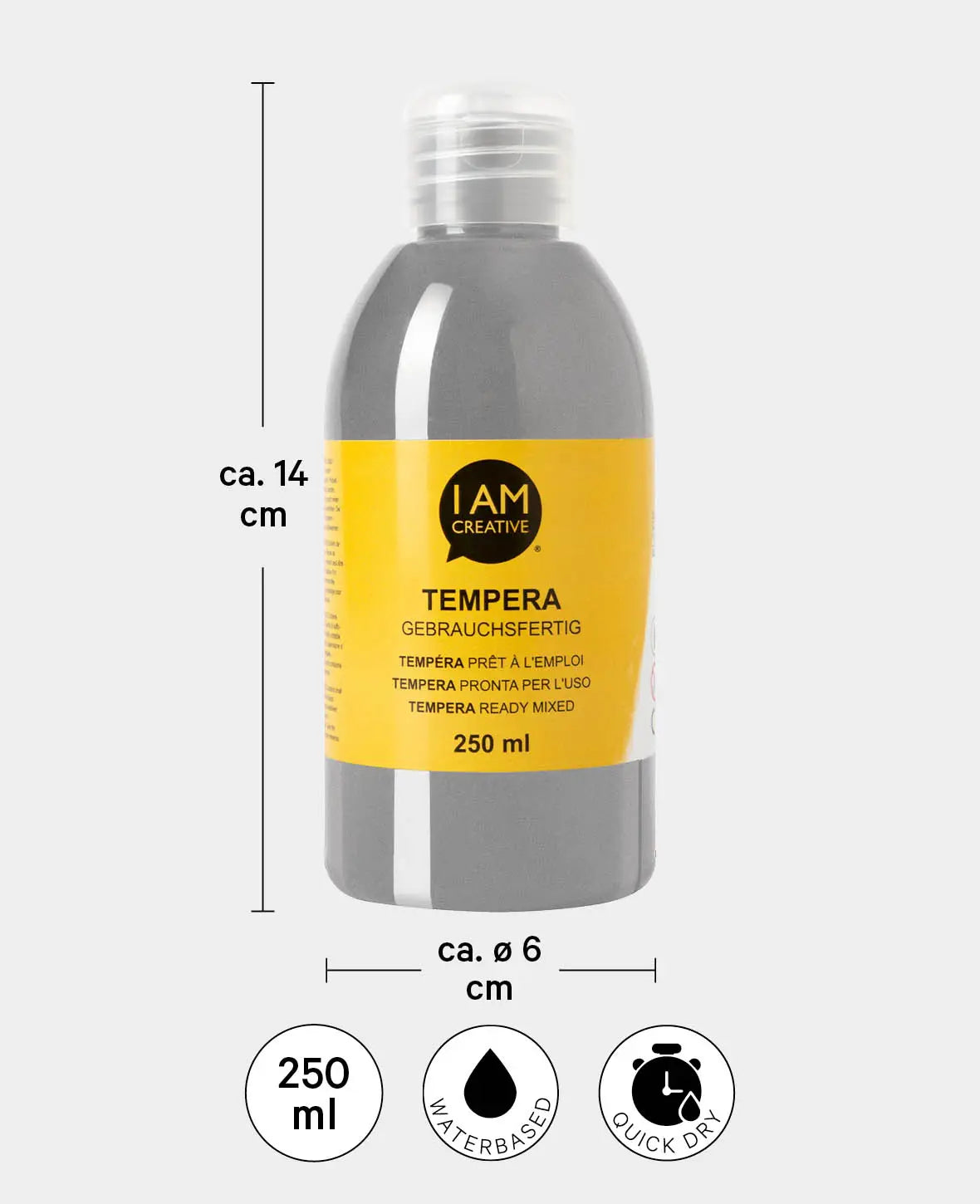 Gouache, argent, 250 ml
