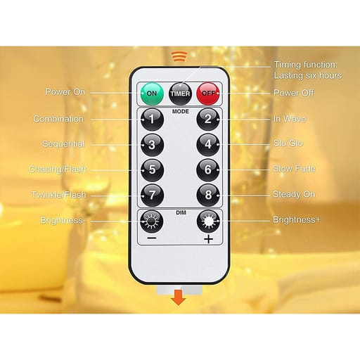 LED Draht Lichterkette mit 8 Modi - Warmweiss, 20 m