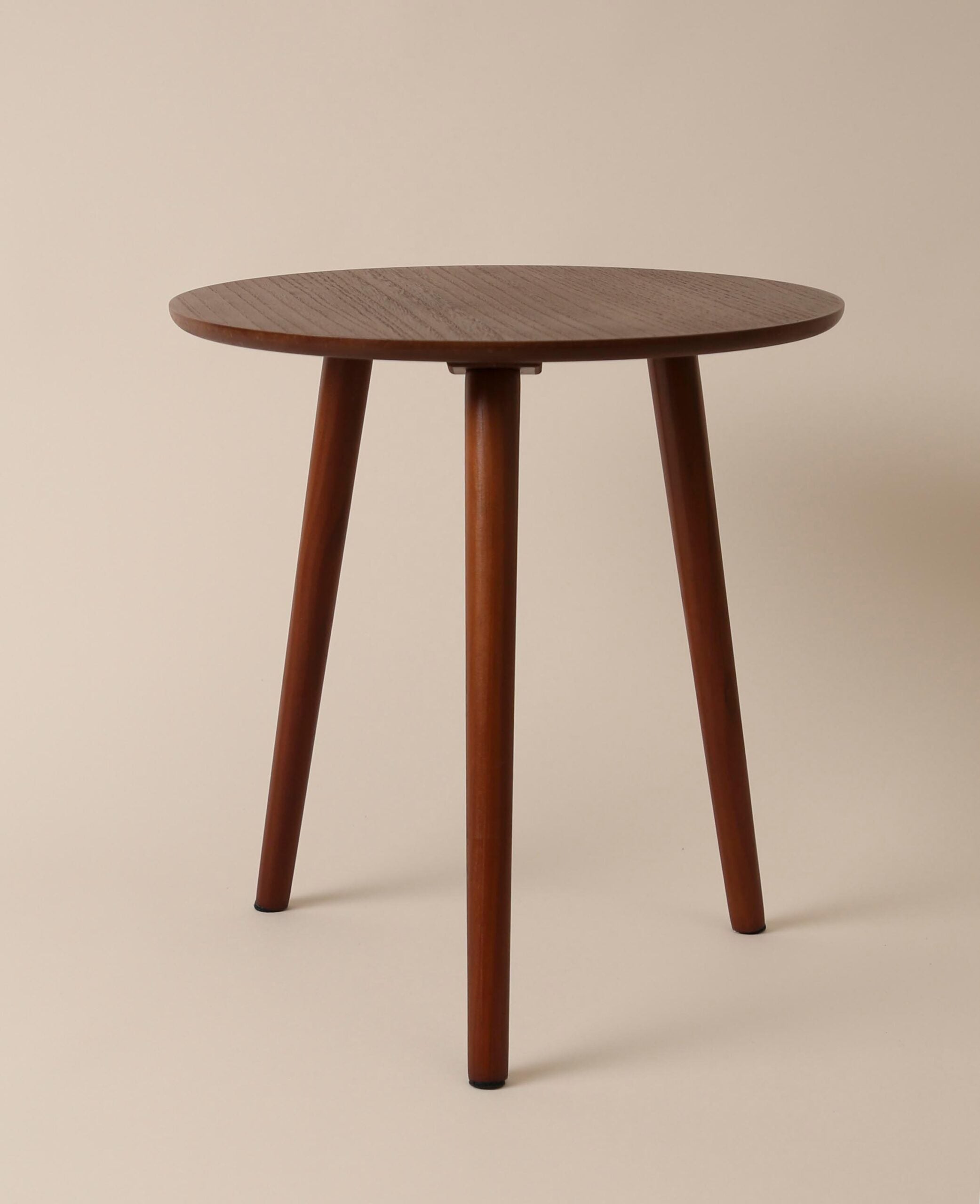 Runder Beistelltisch / Sofatisch / Holztisch aus dunklem Holz, Ø 40 cm