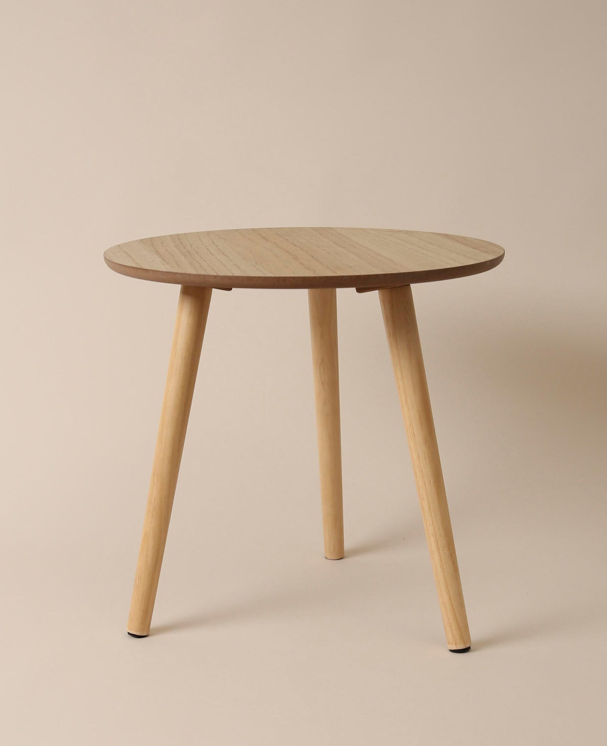 Runder Beistelltisch / Sofatisch / Holztisch aus hellem Holz, Ø 40 cm