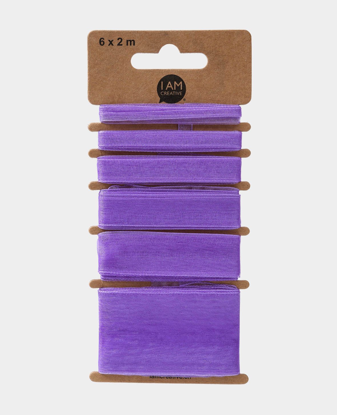 Organza ribbon 6 x 2 m, lavender