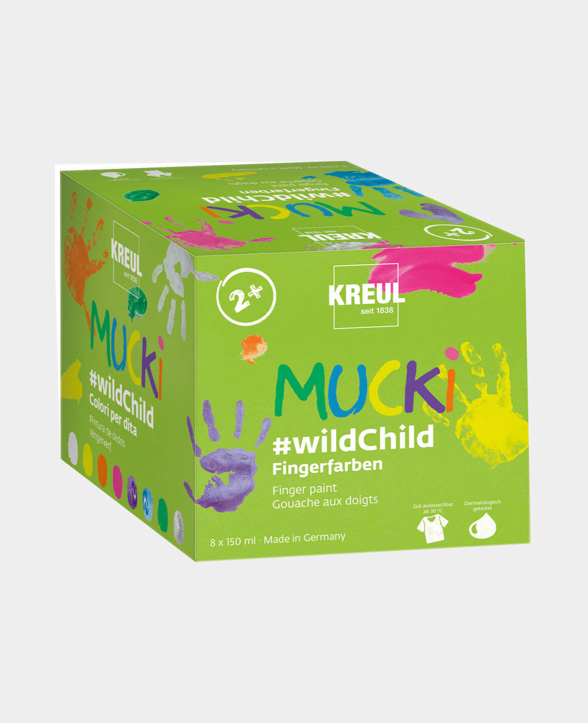MUCKI Fingerfarben Set wildChild, 8 x 150 ml