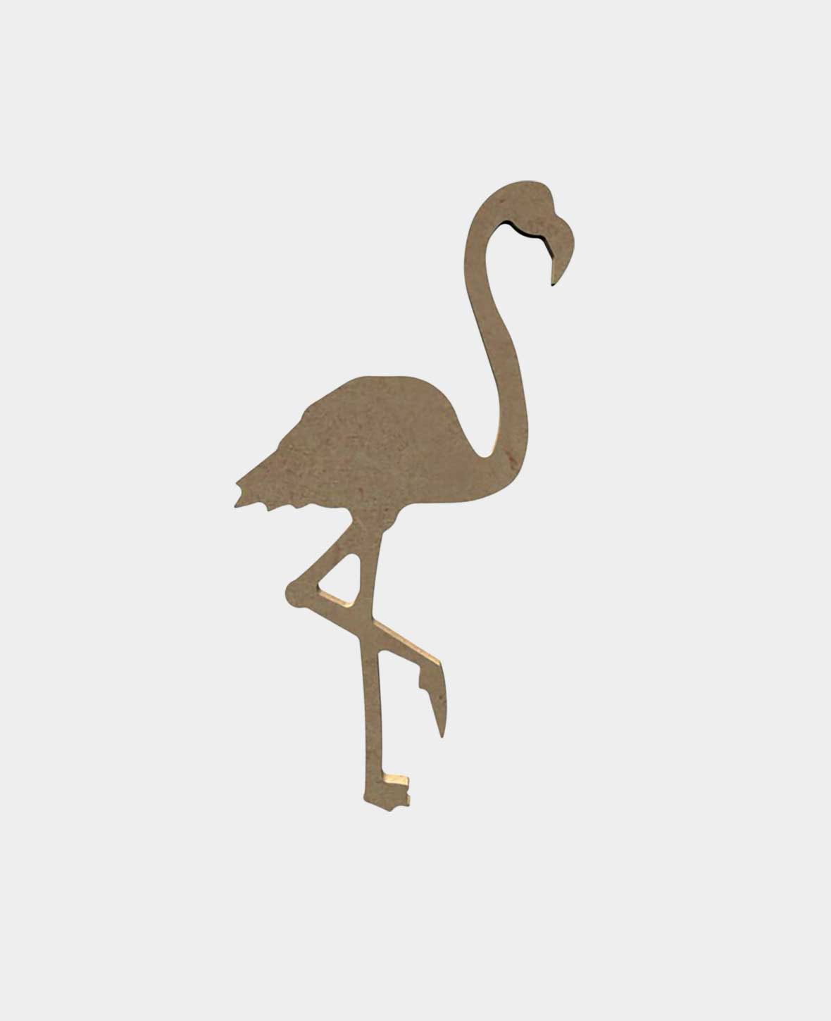 MDF natur, Flamingo, 10x17cm