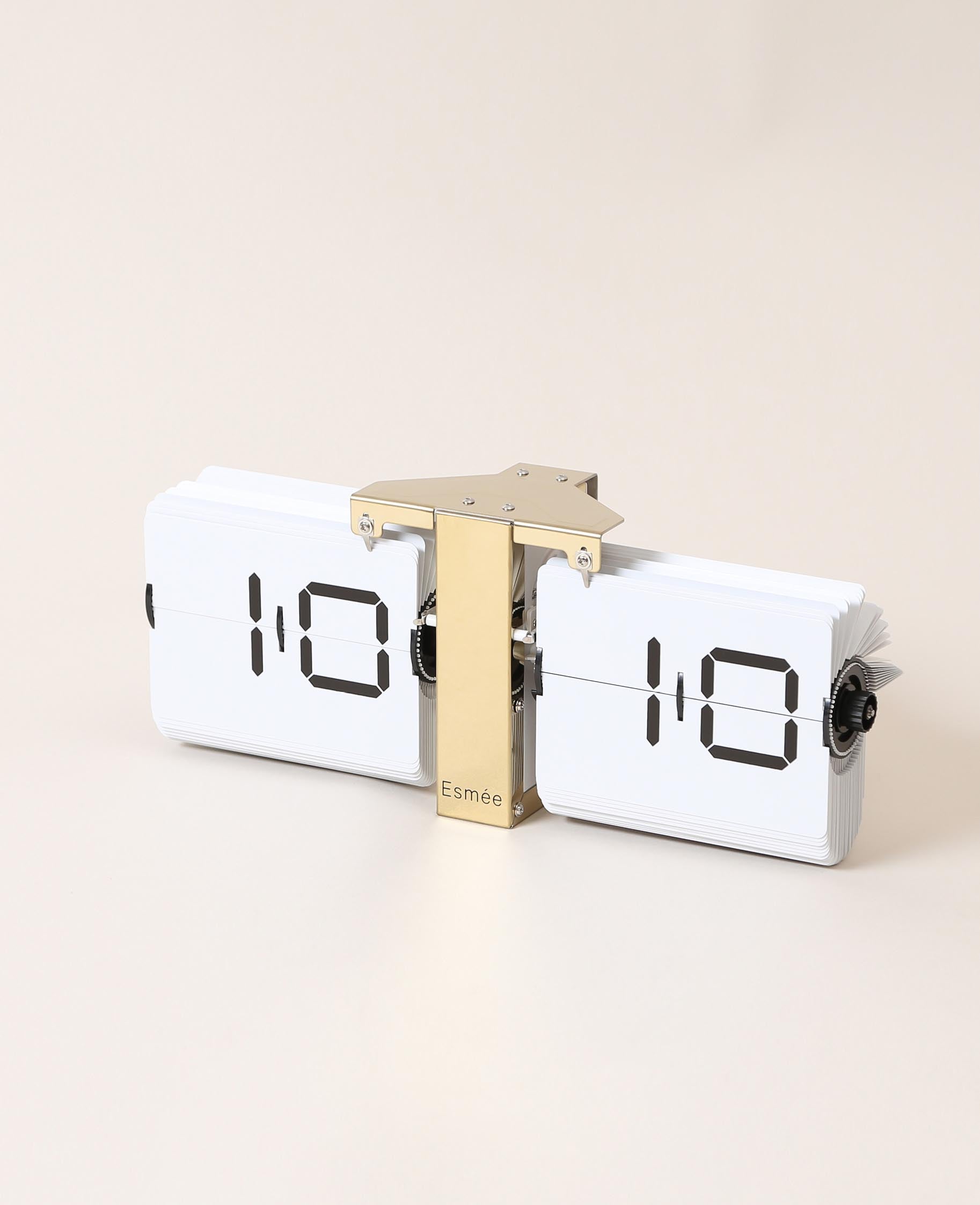 Goldene Flip Clock Wanduhr