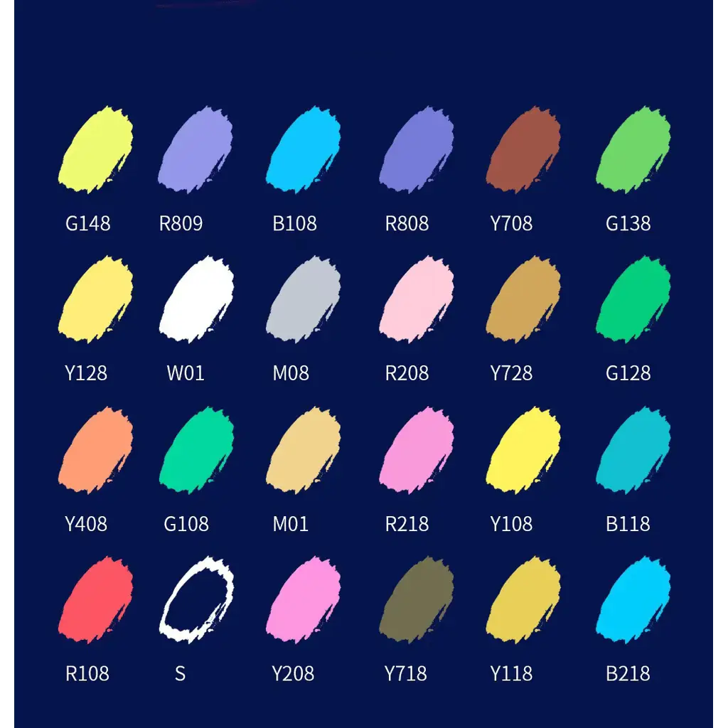 Wasserfeste Acryl Permanent Marker Pigment Stifte, 4 mm, 24 Stk.