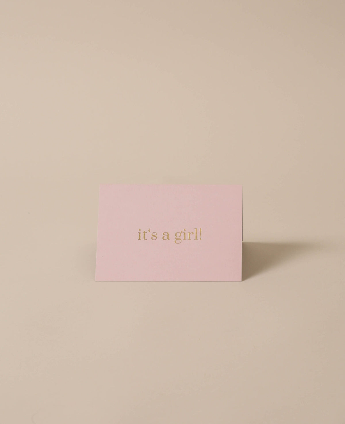 Pink folded card, it's a girl!