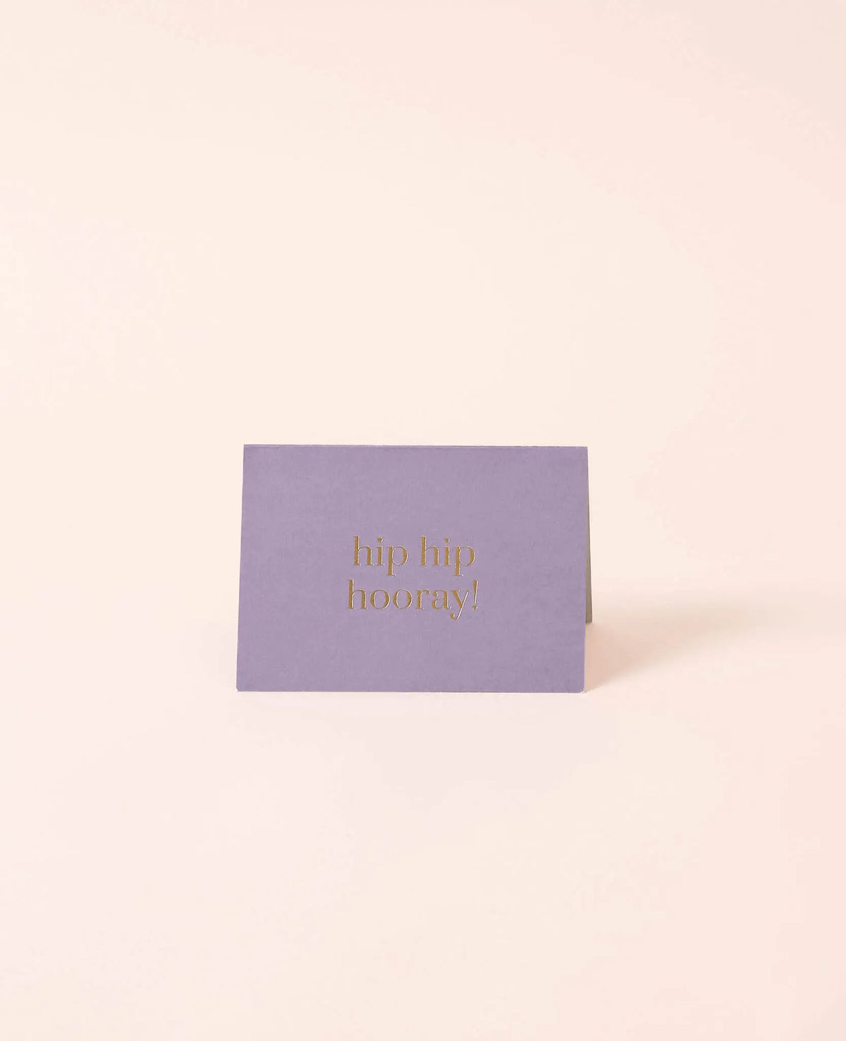 Purple folded card, hip hip hooray!