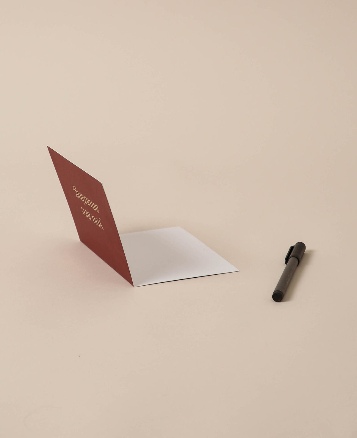 Dark red folding card, you are amazing.