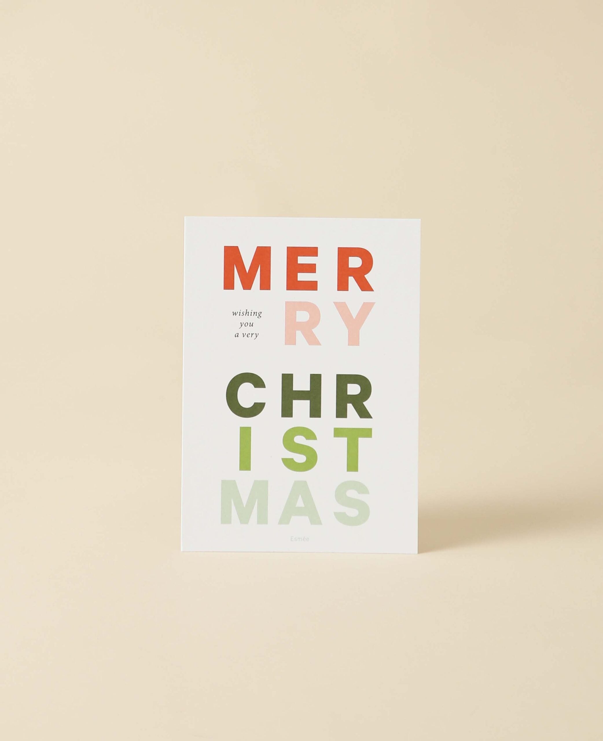 Weihnachtskarte / Postkarte im A6 Format, Colourful Font