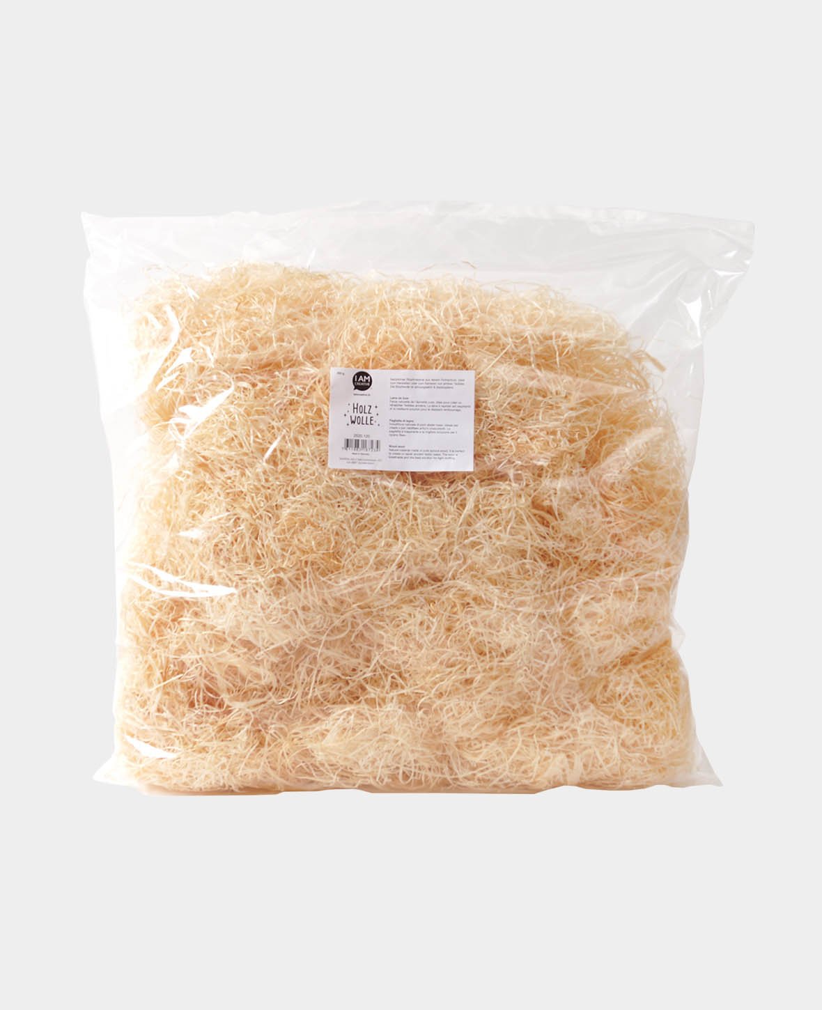 Holzwolle, Füllmaterial aus reinem Fichtenholz, Braun, 250 g