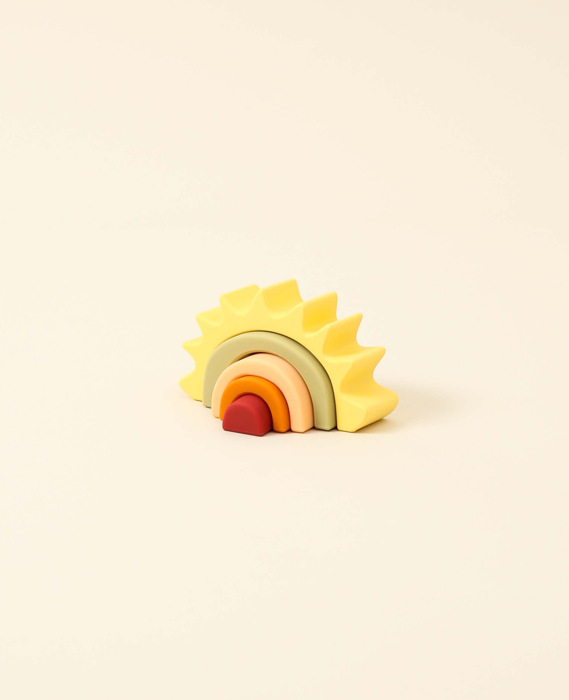Steckspielzeug Sonne, 5-teilig, aus Silikon, ab 6 Monaten, H 7.5 cm