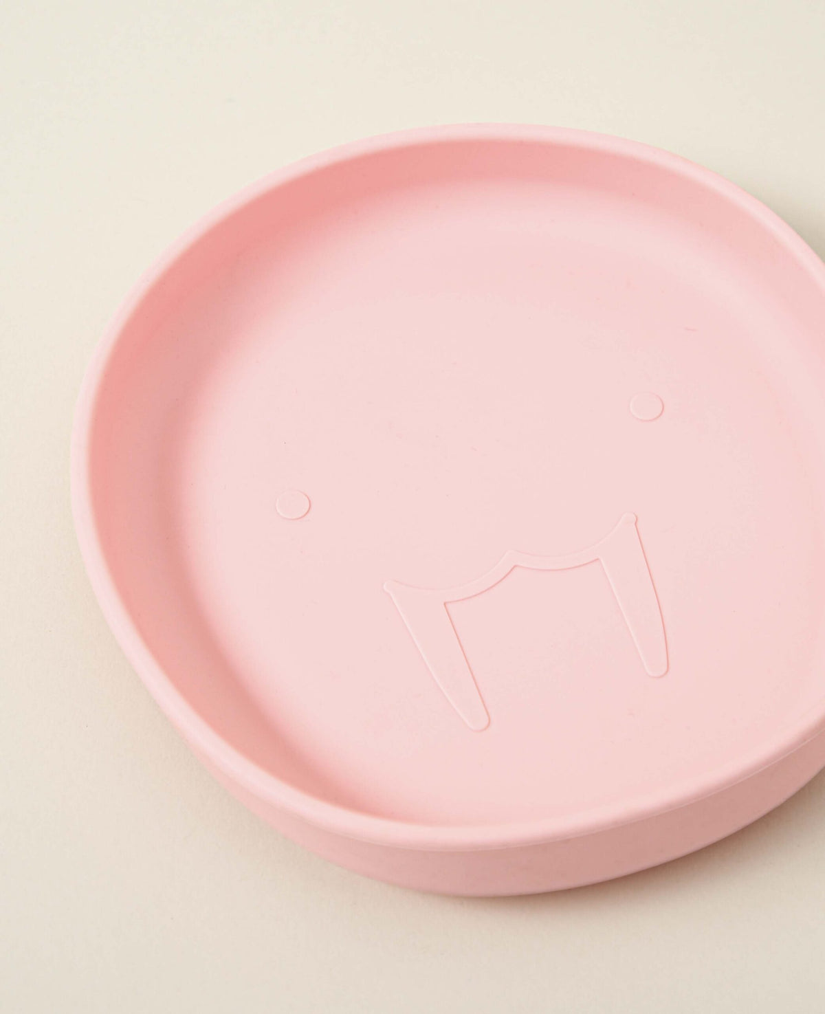 Assiette enfant, monstre, rose