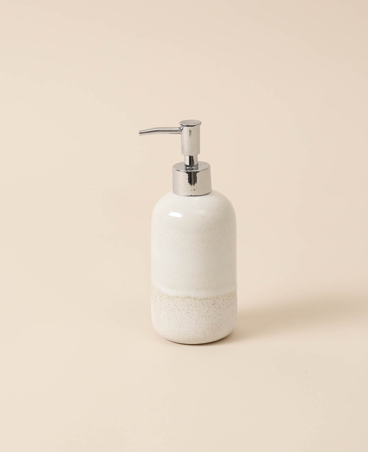 Distributeur de savon, céramique, beige
