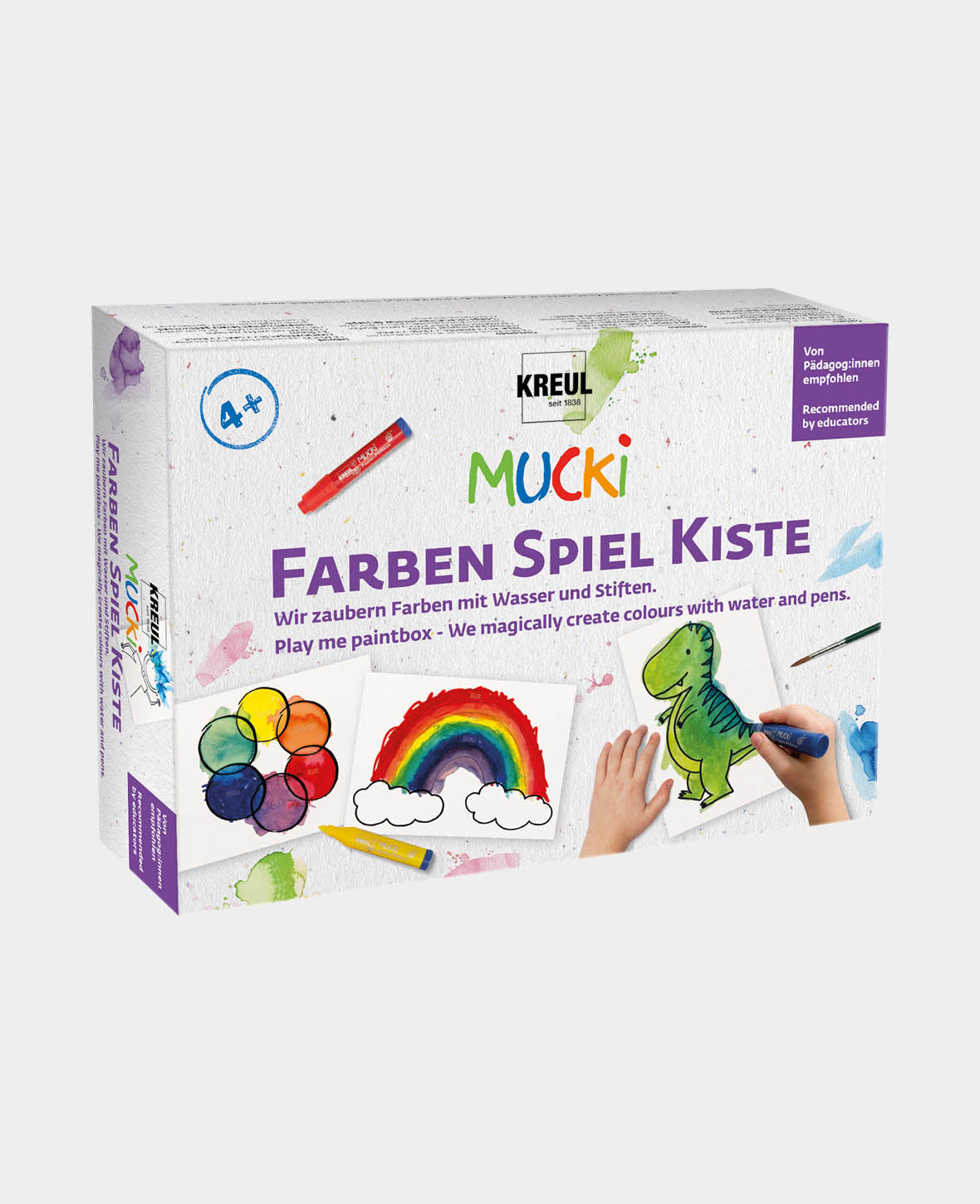 MUCKI FarbenSpielKiste, Komplett-Set mit Kinder-Aquarellmalstiften