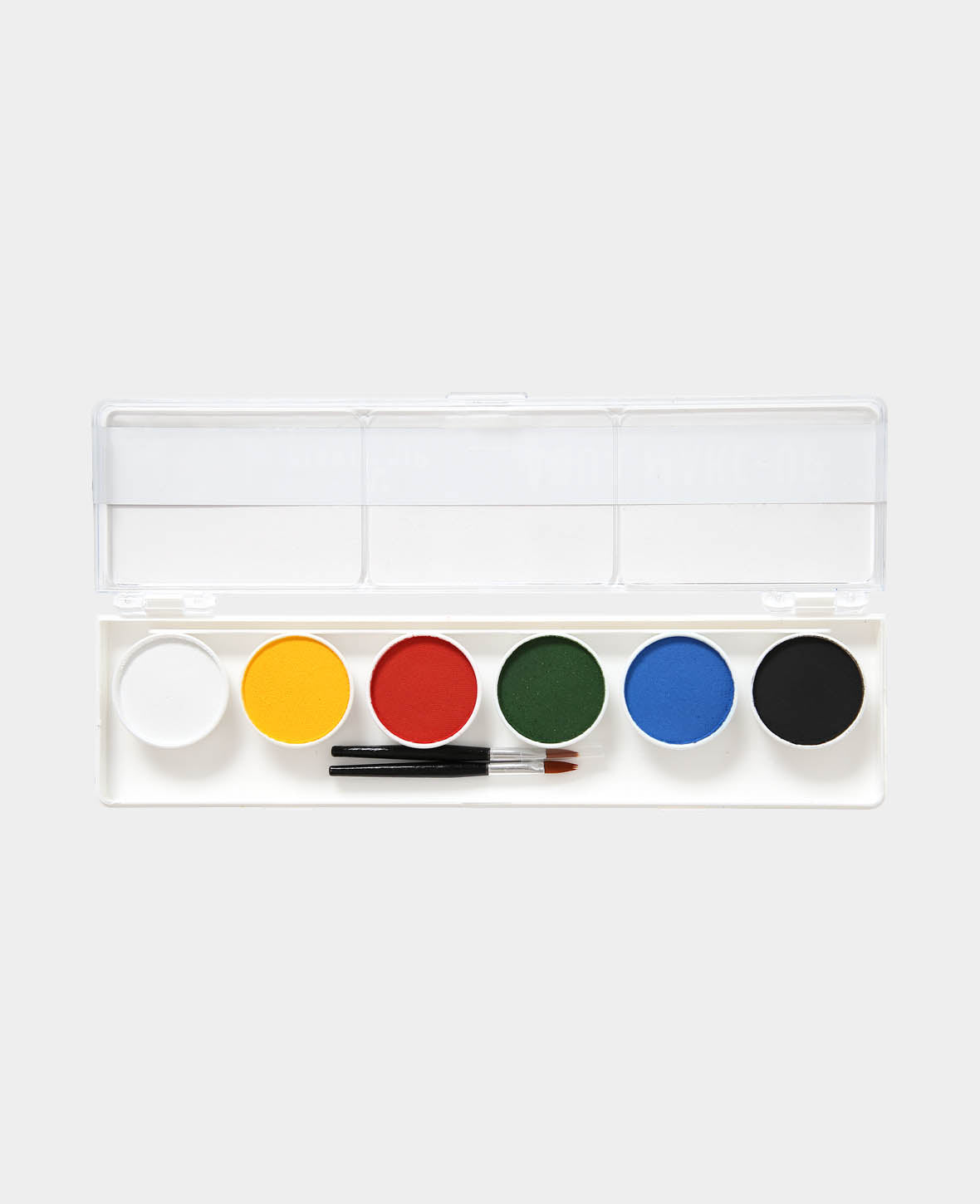 Maquillage à l'eau et 2 pinceaux, 6 couleurs