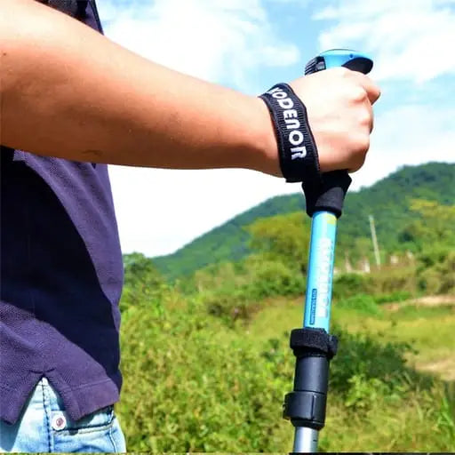 (Set of 2) Foldable Aluminum Trekking Hiking Pole Nordic Walking Stick