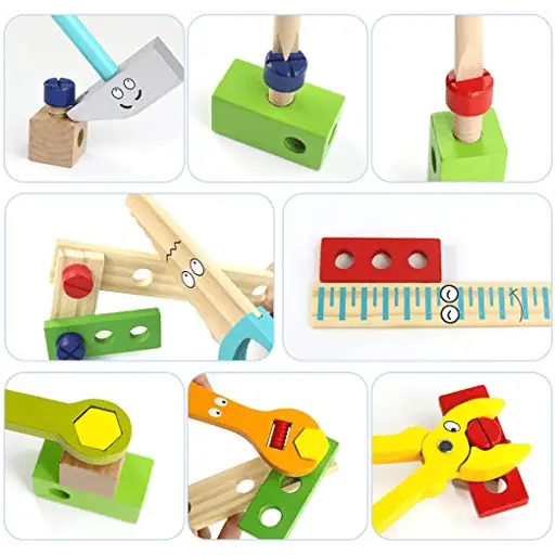 Lernspielzeug Werkzeug Set 36-tlg. – Kinder Handwerker Koffer