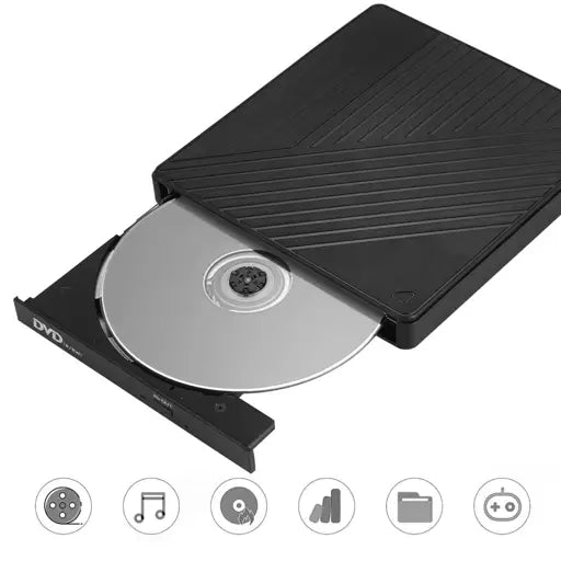 3in1 Slim Super Drive USB C / USB 3.0 CD DVD-RW External Drive Burner