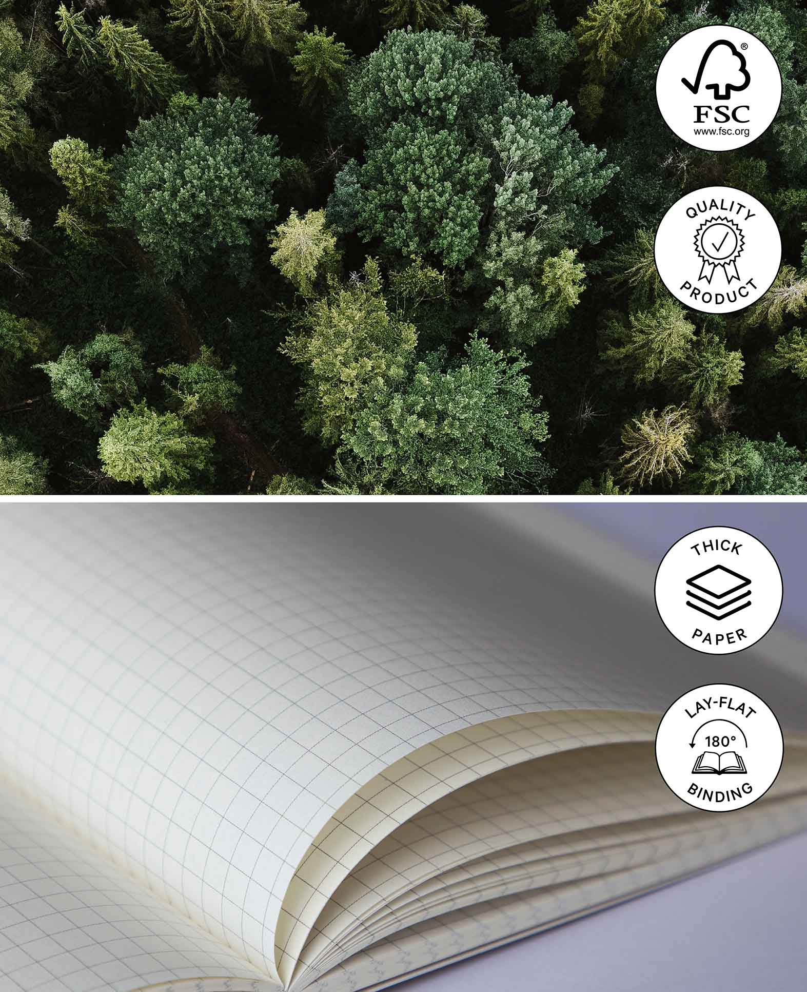 Notebook A6, Natur, 60 Blatt