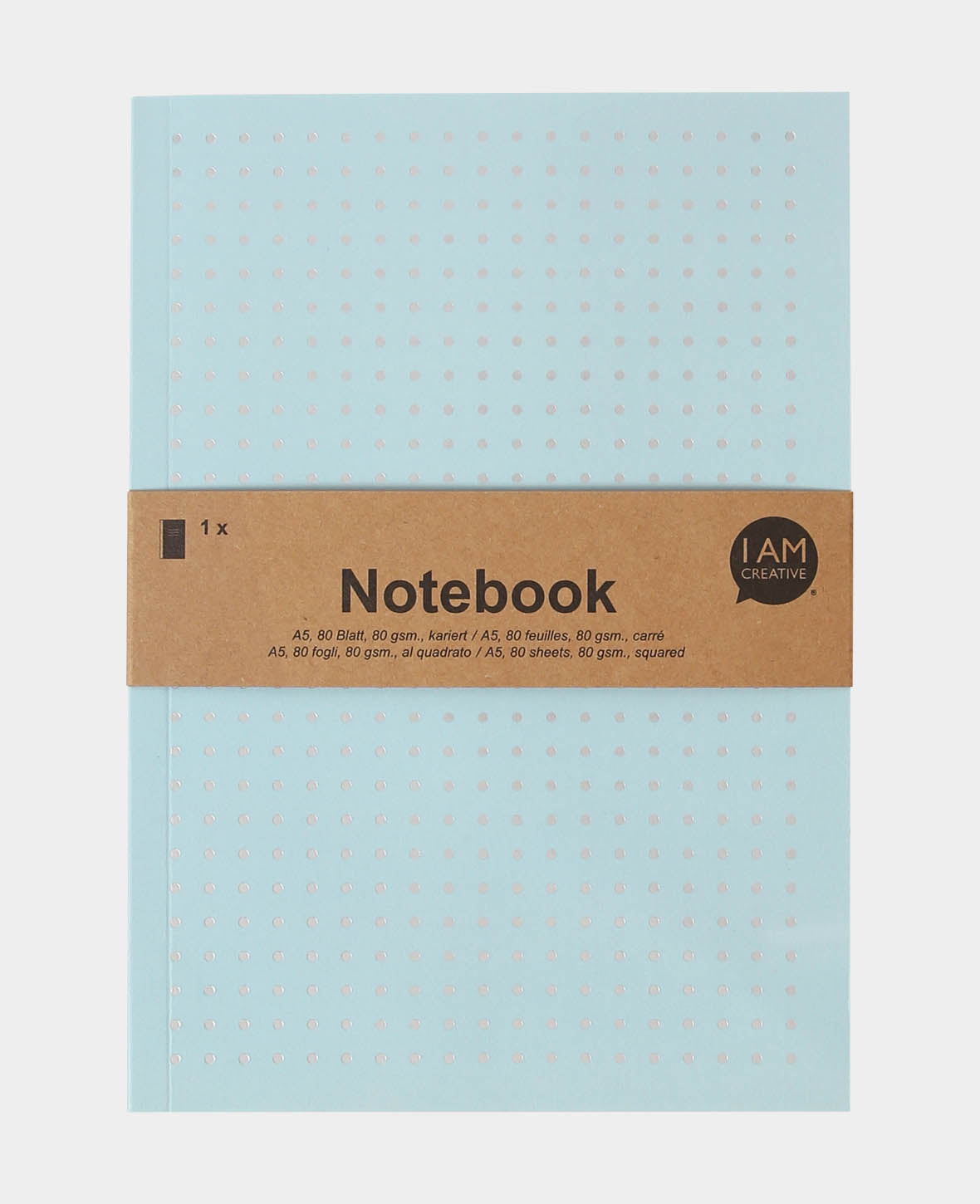 Notizbuch A5, Hellblau, 60 Blatt