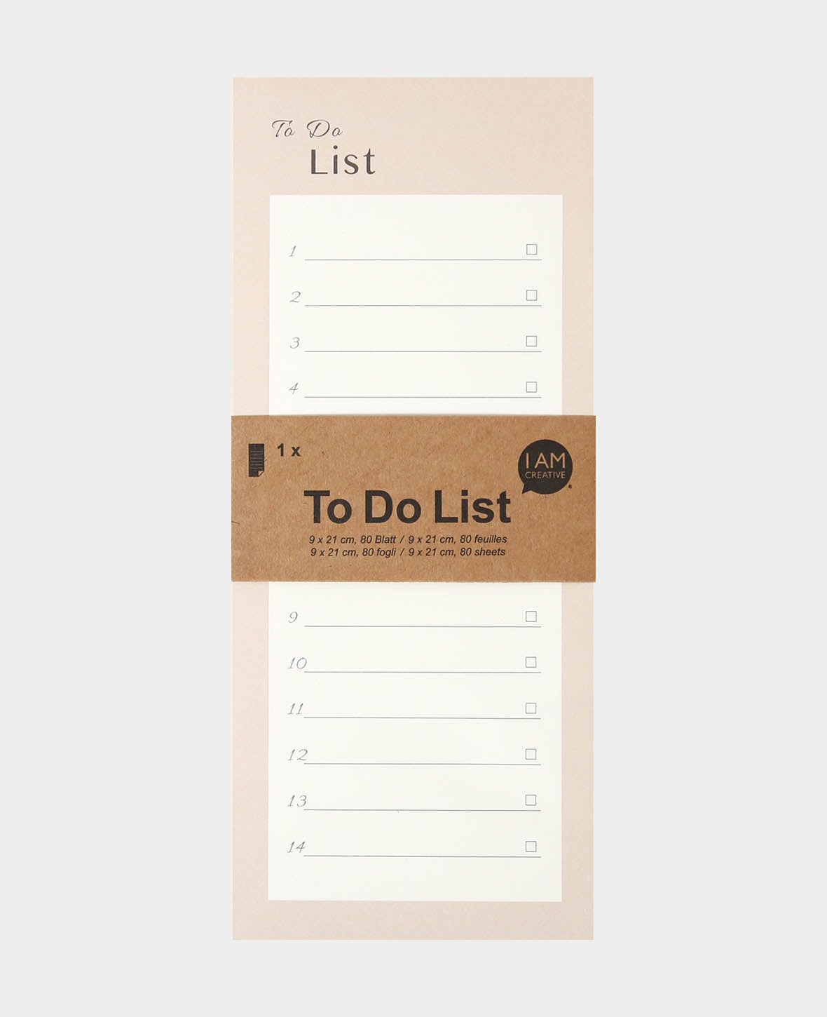 To Do Liste, Rosa, 10 x 21 cm, 80 Blatt
