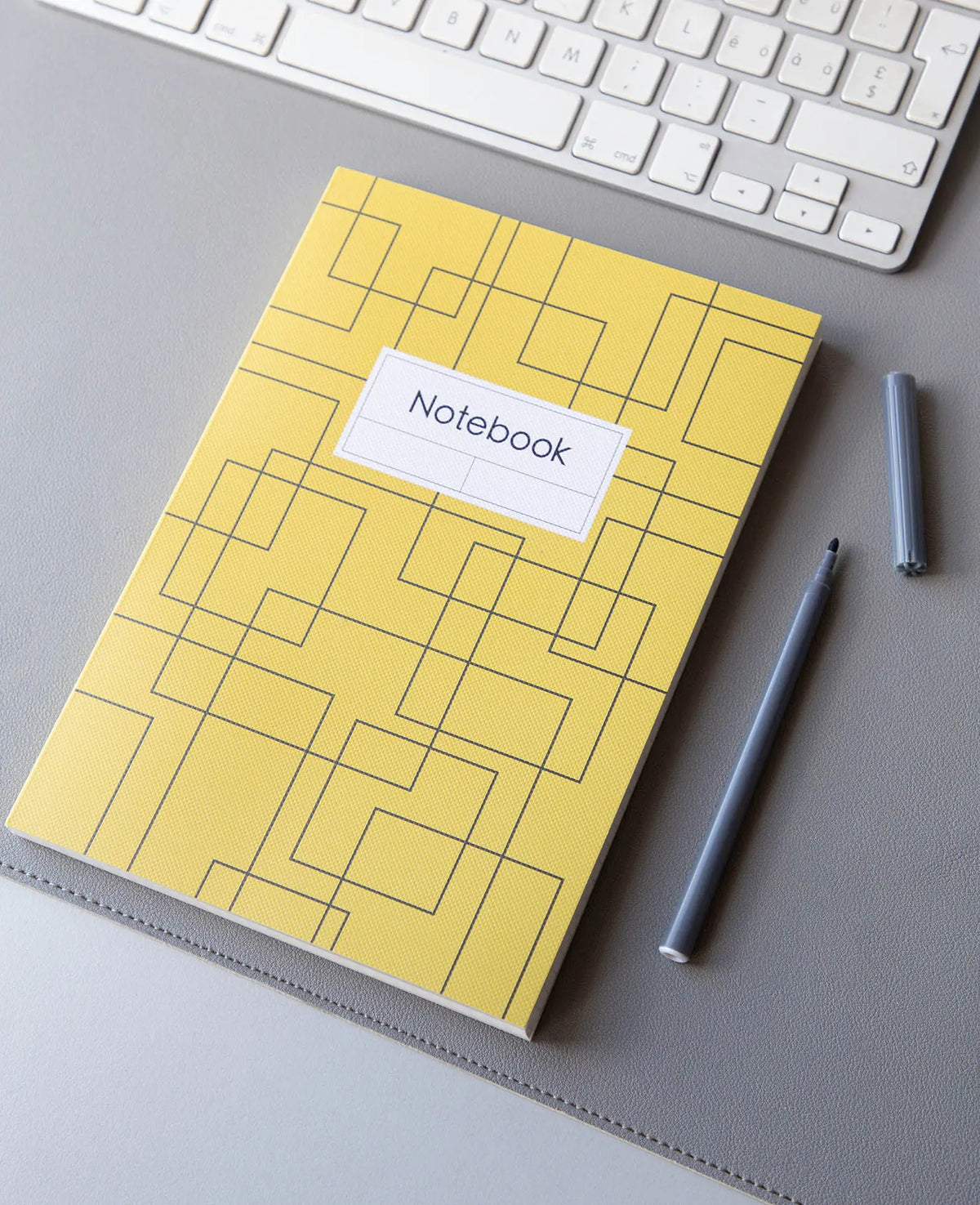 Notizbuch A5, Gelb, 80 Blatt