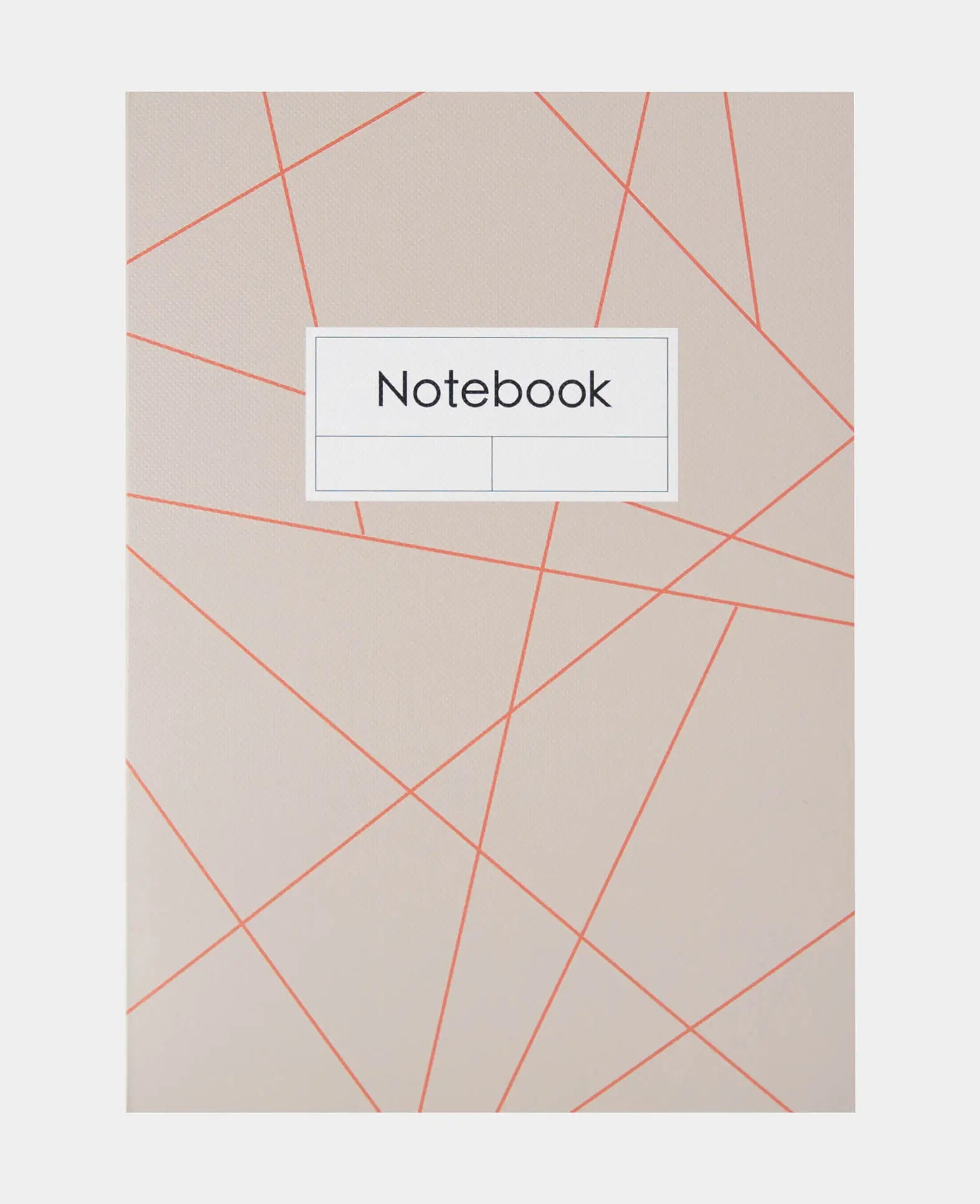 Notizbuch A5, Grau/Rot, 80 Blatt