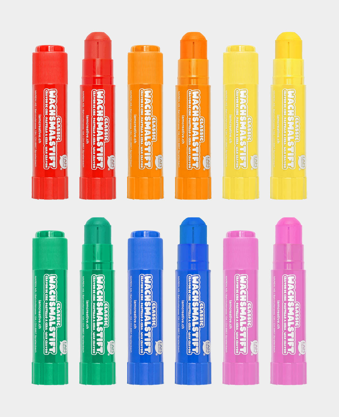 Crayons de cire Classic, 1 set de 6 couleurs
