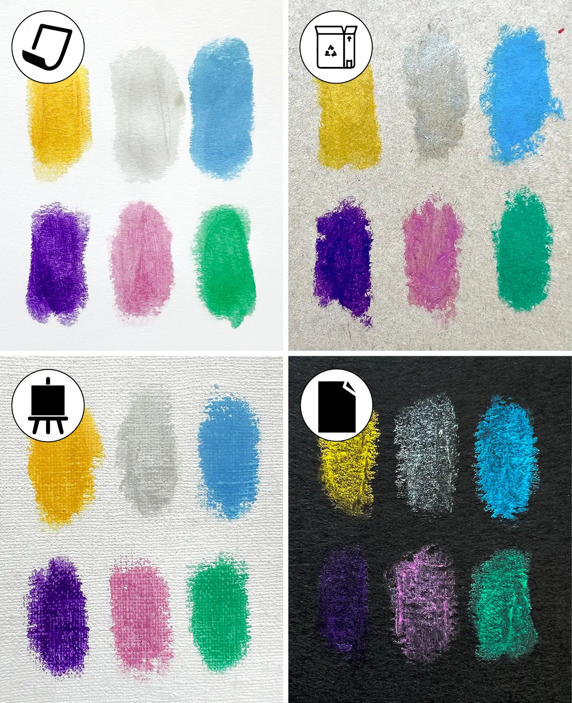 Wachsmalstifte Metallic, 1 Set mit 6 Farben