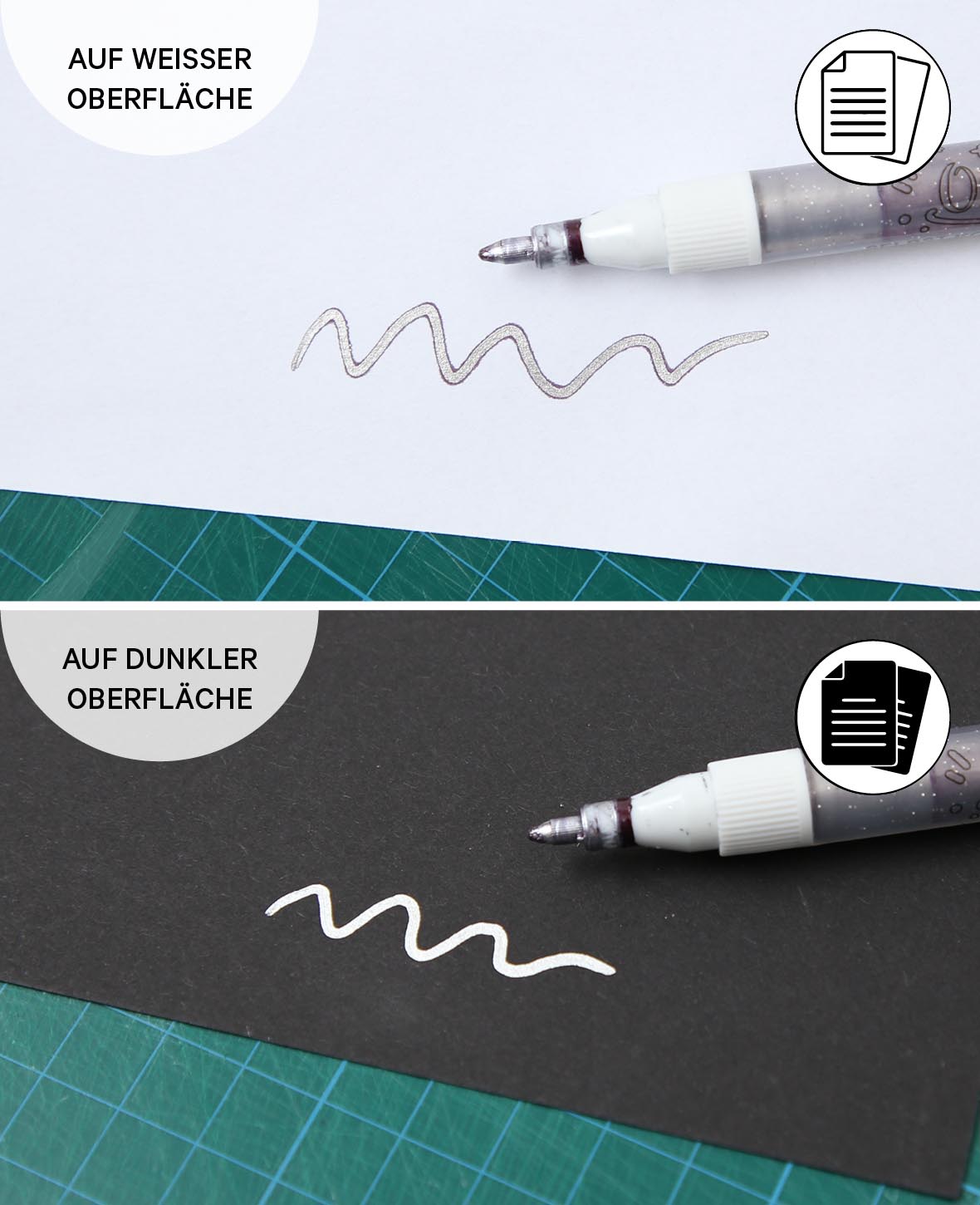 Stylo contour, lot de 8 pièces.