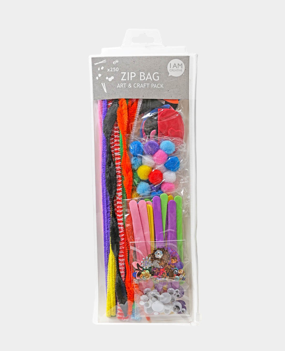 Zip Bag Craft Mix, 250 pcs.