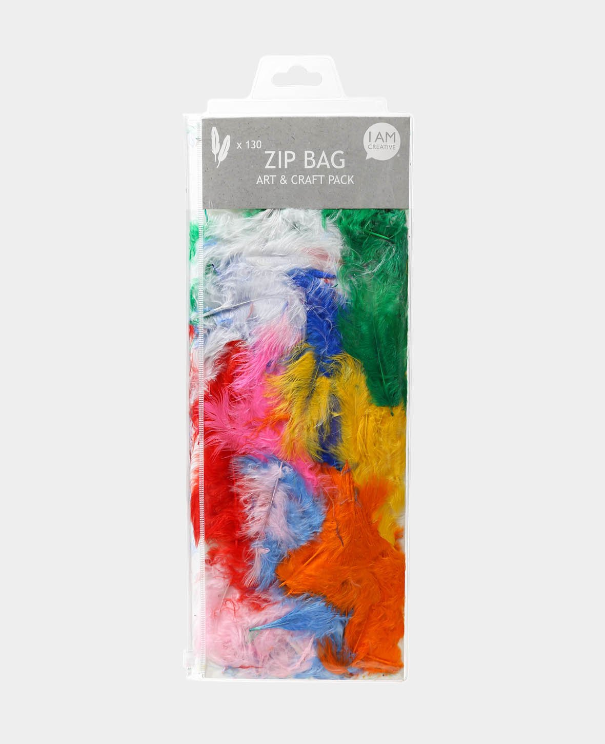 Zip Bag Feathers, 130 pcs.
